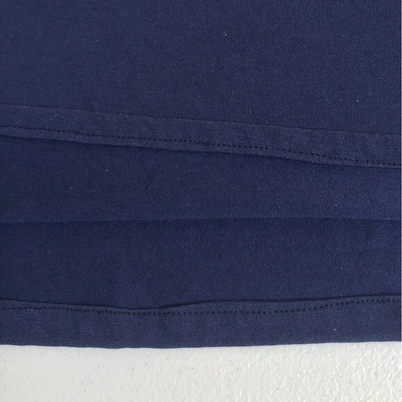 Vintage Jerzees Red Silver Blue Stud Apple Navy Cropped T Shirt Womens Size XL - Picture 7 of 14